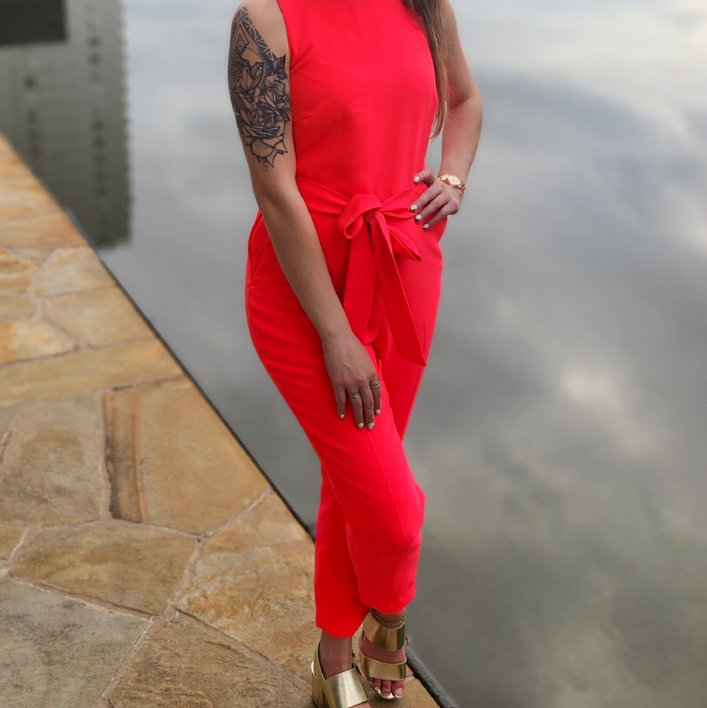 Banana Republic pink jumpsuit